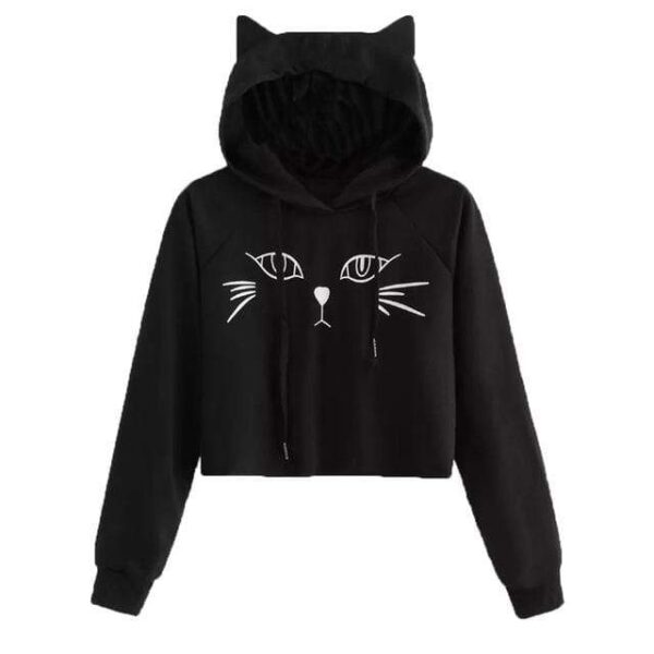 Celeste Top Black / XS / United States Cat Eyes Hoodie