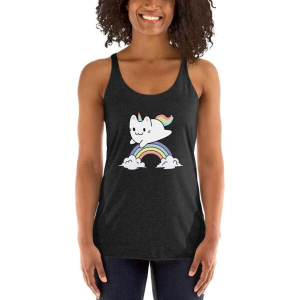 Kinky Cloth Vintage Black / XS Cat Unicorn Tank Top