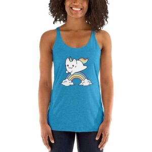 Kinky Cloth Vintage Turquoise / XS Cat Unicorn Tank Top