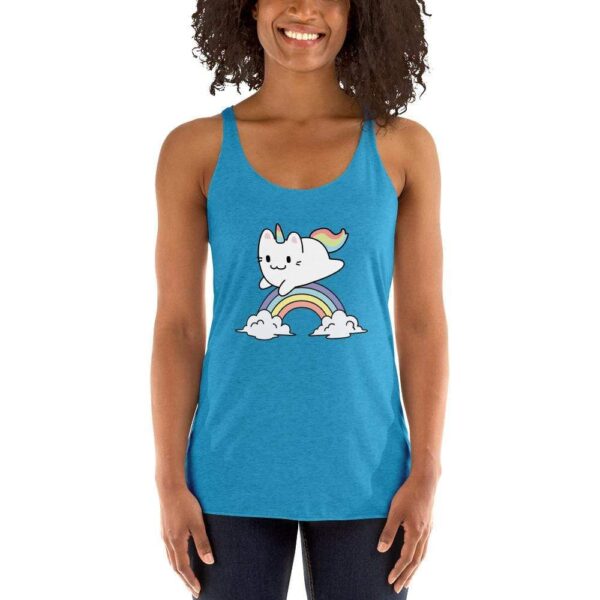 Kinky Cloth Vintage Turquoise / XS Cat Unicorn Tank Top