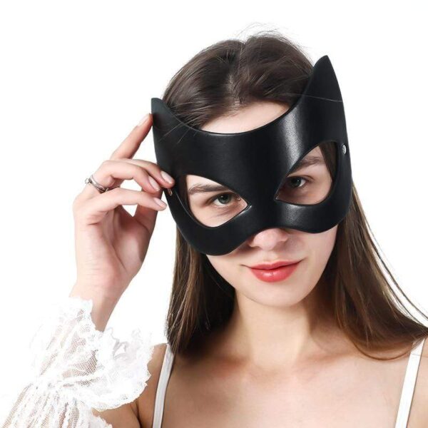 Kinky Cloth 200003979 Catwoman Half Face Leather Mask