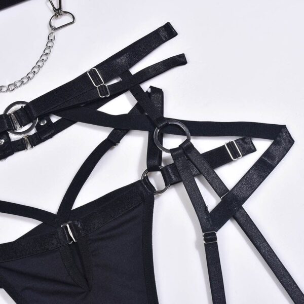 Kinky Cloth Chain Bra & Underwear Set