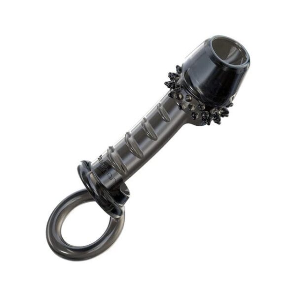 Kinky Cloth Black 1 Chastity Sleeve Silicone Cock Ring