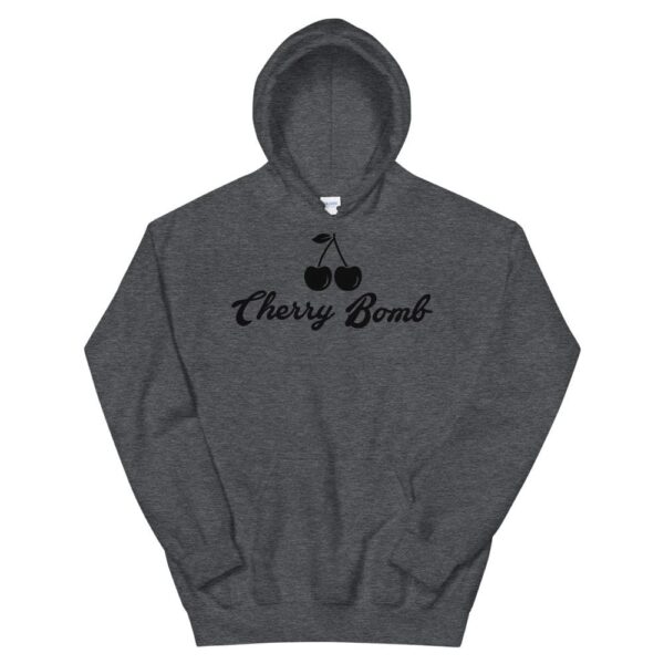 Kinky Cloth Dark Heather / S Cherry Bomb Black Hoodie