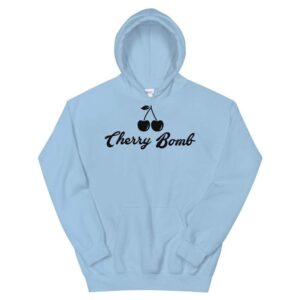 Kinky Cloth Light Blue / S Cherry Bomb Black Hoodie