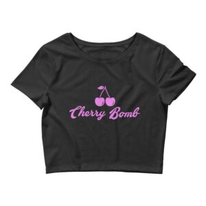 Kinky Cloth Black / XS/SM Cherry Bomb Pink Cropped Top