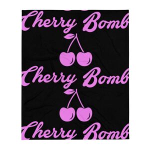 Kinky Cloth Cherry Bomb Pink Throw Blanket