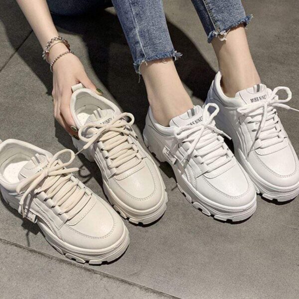 Kinky Cloth Chunky Vulcanized Sneakers