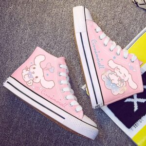 Kinky Cloth 33 / Pink Cinnamoroll High-Top Canvas Shoes