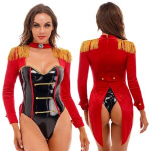 Kinky Cloth Red / S Circus Ringmaster Bodysuit Costume