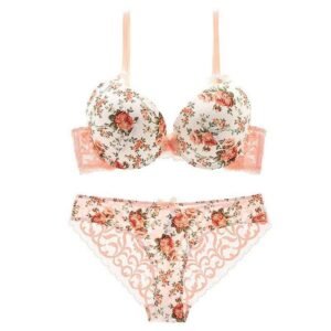 Kinky Cloth 3120601 White / 70A Classic Floral Print Underwear Set