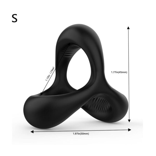 Kinky Cloth Black 5 Cock Penis Enhancer Rings