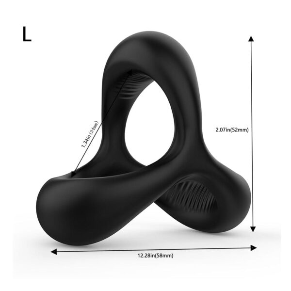 Kinky Cloth Black 6 Cock Penis Enhancer Rings