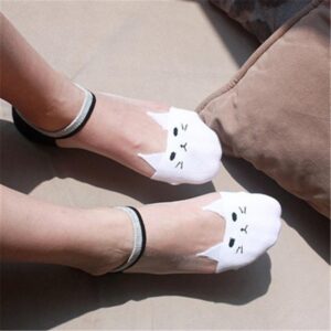 Kinky Cloth 200000866 Colorful Cat Design Ankle Socks