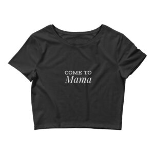 Kinky Cloth Black / XS/SM Come To Mama White Cropped Top