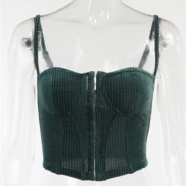 Kinky Cloth Corduroy Corset Tube Top