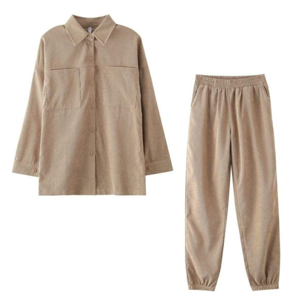 Kinky Cloth Dark Apricot / S Corduroy Pocket Tops and Tracksuits