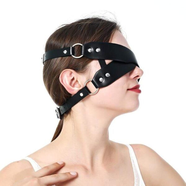 Kinky Cloth 200003979 Cross Leather Blindfold Eye Mask