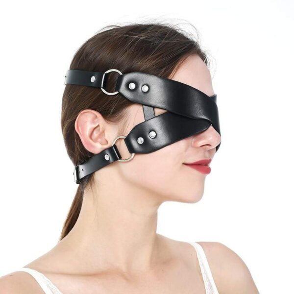 Kinky Cloth 200003979 Cross Leather Blindfold Eye Mask