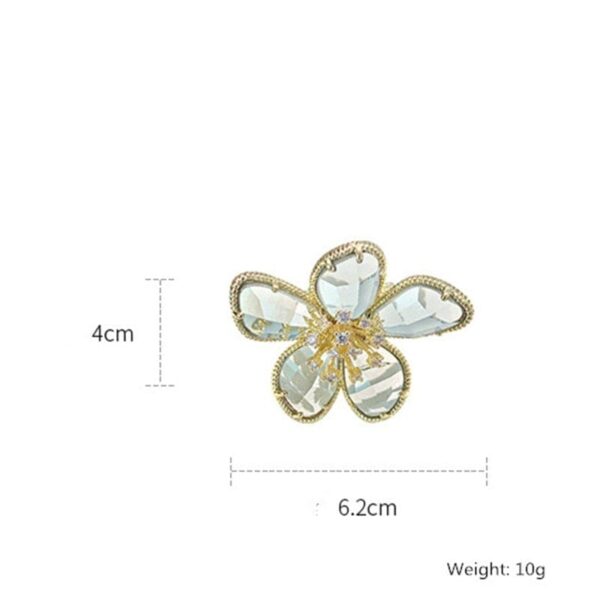 Kinky Cloth Crystal Blue Flower Ring