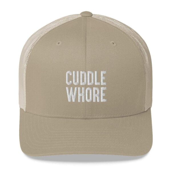 Kinky Cloth Khaki Cuddle Whore Trucker Cap