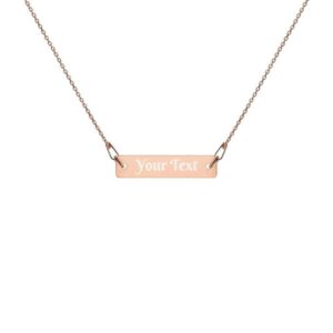 Kinky Cloth 18K Rose Gold / 16" Custom Personalized Engraved Necklace