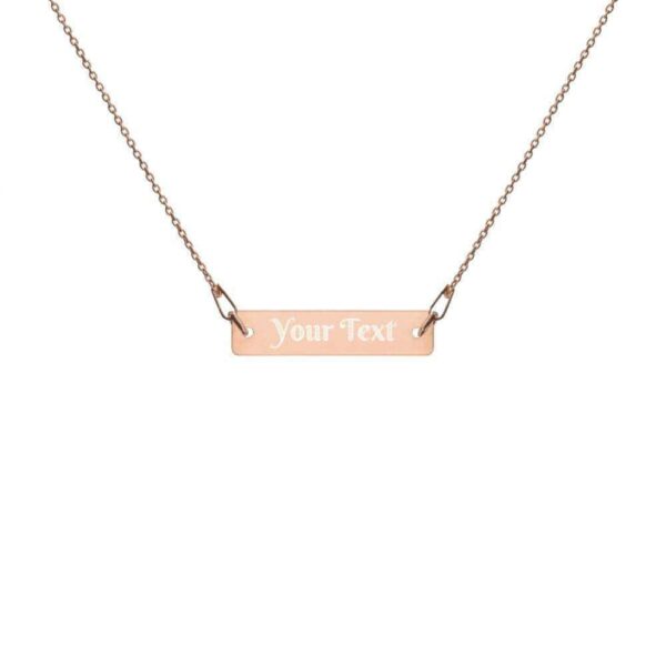 Kinky Cloth 18K Rose Gold / 16" Custom Personalized Engraved Necklace