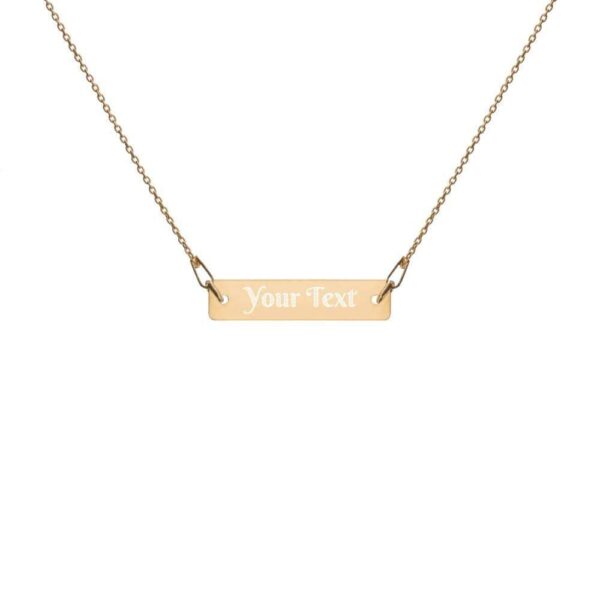 Kinky Cloth 24K Gold / 16" Custom Personalized Engraved Necklace