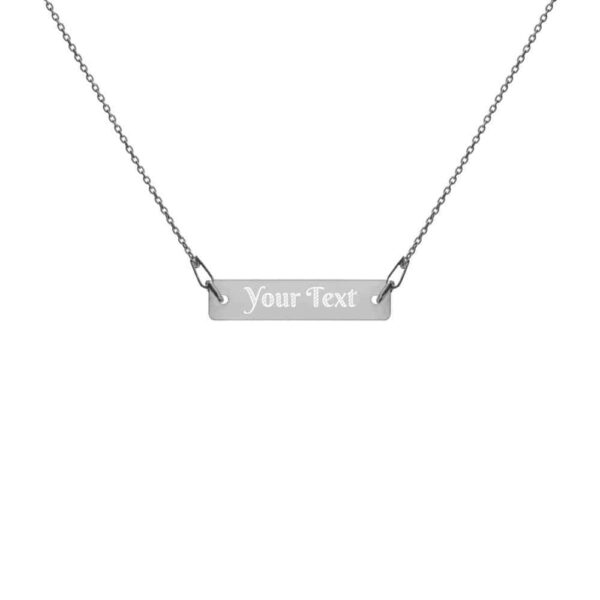 Kinky Cloth Black Rhodium / 16" Custom Personalized Engraved Necklace