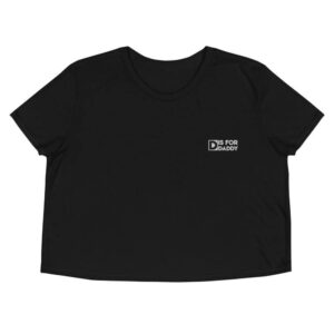 Kinky Cloth Black / S D is for Daddy Embroidered Crop Top