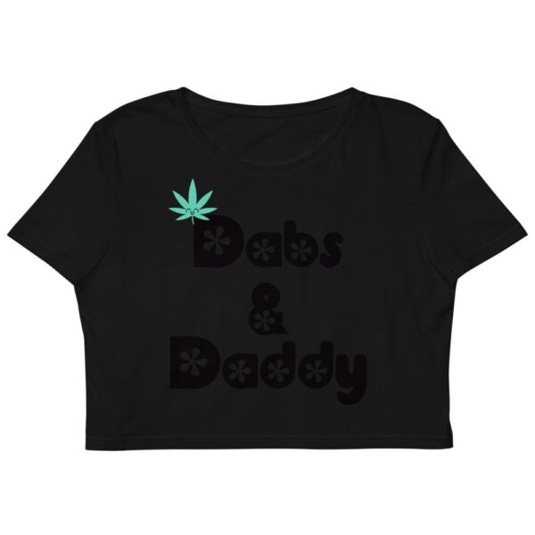 Kinky Cloth XS Dabs and Daddy Black Organic Crop Top