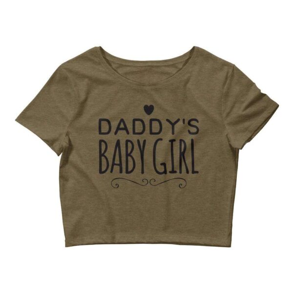 Kinky Cloth Heather Olive / XS/SM Daddy's Baby Girl Black Cropped Top