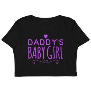 Kinky Cloth XS Daddy's Baby Girl Violet Organic Crop Top