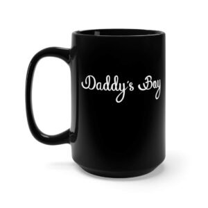 Printify Mug 15oz Daddy's Boy Black Mug 15oz