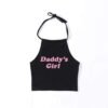 Kinky Cloth Crop Top Daddy's Girl Halter Top