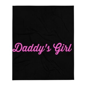 Kinky Cloth Daddy's Girl Pink Throw Blanket