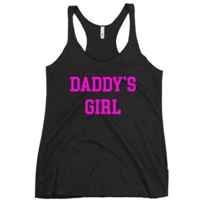 Kinky Cloth Vintage Black / XS Daddy's Girl Pink Varsity Tank Top