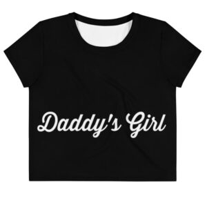 Kinky Cloth XS Daddy's Girl white Crop Top Tee