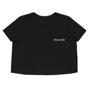 Kinky Cloth Black / S Daddy's Girl white Embroidered Crop Top