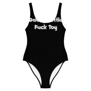 Kinky Cloth XS Daddy's Litle Fuck Toy Hearts White One-Piece Swimsuit