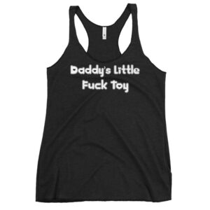 Kinky Cloth Vintage Black / XS Daddy's Litle Fuck Toy Hearts White Tank Top