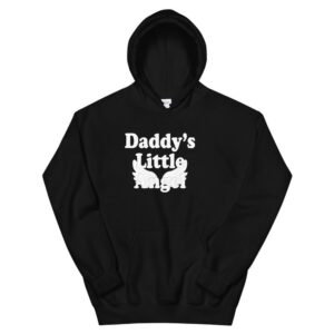 Kinky Cloth Black / S Daddy's Little Angel White Hoodie