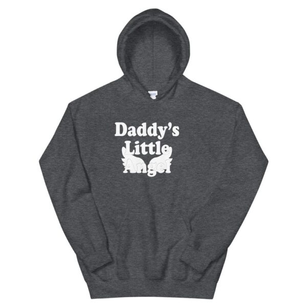 Kinky Cloth Dark Heather / S Daddy's Little Angel White Hoodie