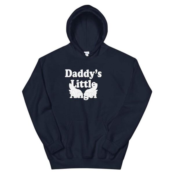 Kinky Cloth Navy / S Daddy's Little Angel White Hoodie