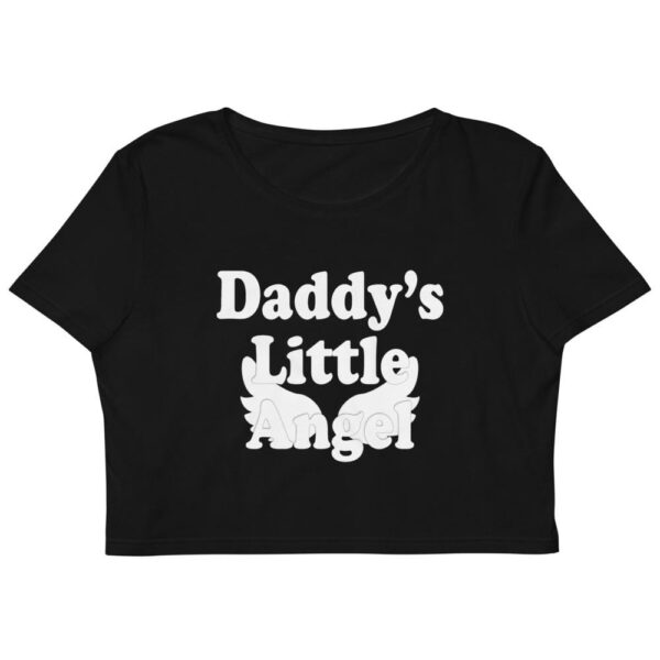 Kinky Cloth XS Daddy's Little Angel White Organic Crop Top