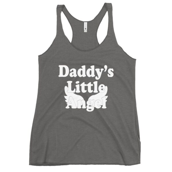 Kinky Cloth Premium Heather / XS Daddy's Little Angel White Tank Top