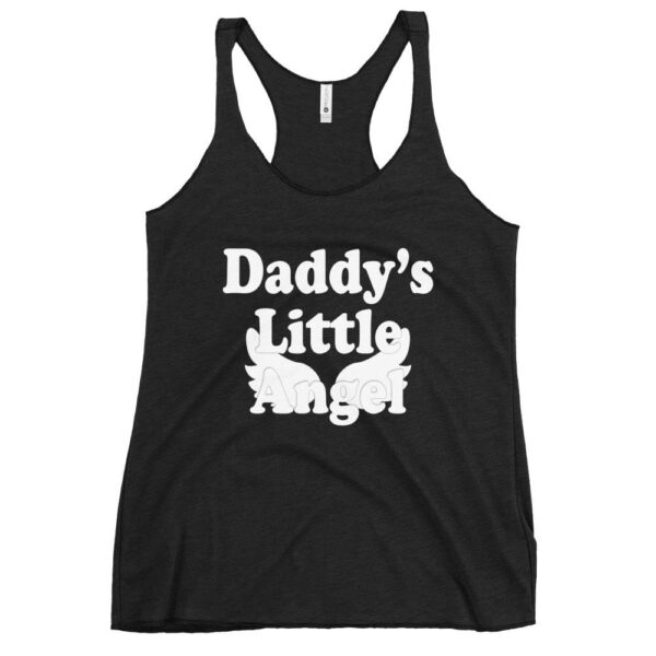 Kinky Cloth Vintage Black / XS Daddy's Little Angel White Tank Top