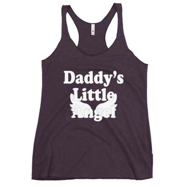 Kinky Cloth Vintage Purple / XS Daddy's Little Angel White Tank Top