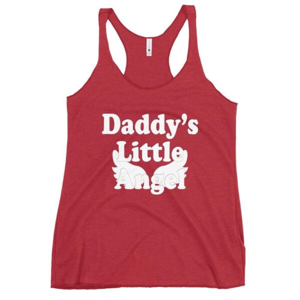 Kinky Cloth Vintage Red / XS Daddy's Little Angel White Tank Top