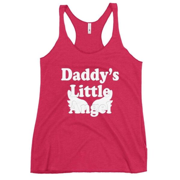 Kinky Cloth Vintage Shocking Pink / XS Daddy's Little Angel White Tank Top